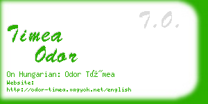 timea odor business card